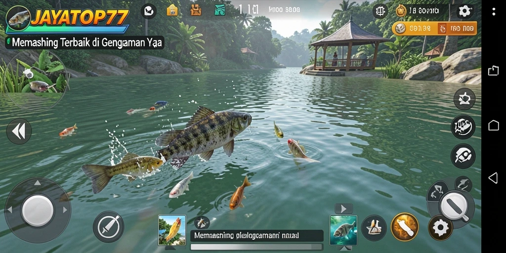Tampilan gameplay seru JAYATOP77 dengan berbagai jenis ikan.