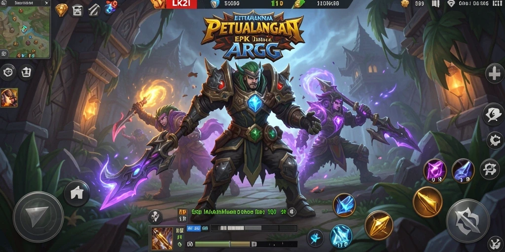 Tampilan gameplay LK21 yang epik dalam petualangan ARPG.