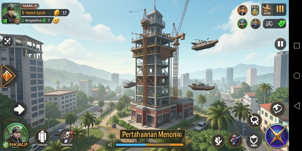 Gameplay PAKARJP yang seru dan penuh strategi Tower Defense.
