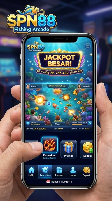 Tampilan beranda aplikasi spn88 yang menarik dan mudah dinavigasi.